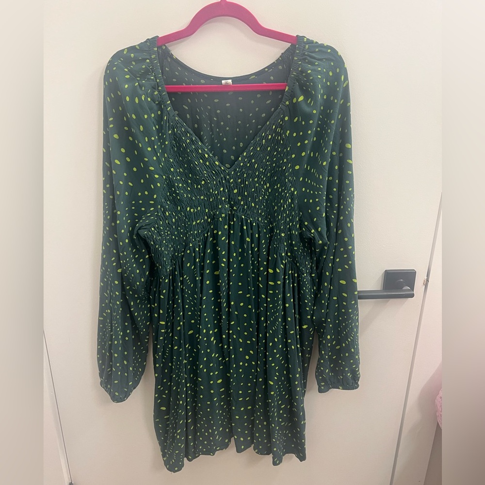 Green and yellow dress